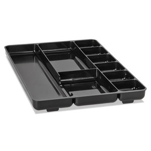 RUBBERMAID COMMERCIAL PROD. 45706 Regeneration Nine-Section Drawer Organizer, Plastic, Black by RUBBERMAID