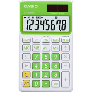 SL-300VC Basic Handheld Calculator (Green)