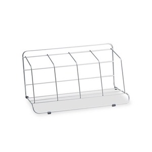 Fellowes, Inc 10402 Four-Section Wire Catalog Rack, Metal, 16 1/2 x 10 x 8, Silver by FELLOWES MFG. CO.