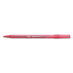Round Stic Xtra Precision & Xtra Life Ballpoint Pen, Red Ink, 1mm, Medium by BIC CORP.
