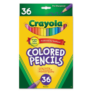 BINNEY & SMITH / CRAYOLA 684036 Short Barrel Colored Woodcase Pencils, 3.3 mm, 36 Assorted Colors/Set by BINNEY & SMITH / CRAYOLA