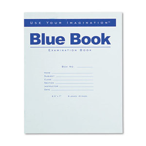 Roaring Spring Paper Products 77512 Exam Blue Book, Legal Rule, 8-1/2 x 7, White, 8 Sheets/16 Pages by ROARING SPRING PAPER PRODUCTS