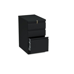 HON COMPANY 33723RP Efficiencies Mobile Pedestal File with One File/Two Box Drawers, 22-7/8d, Black by HON COMPANY