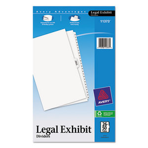 Avery-Style Legal Side Tab Divider, Title: 26-50, 14 x 8 1/2, White, 1 Set by AVERY-DENNISON