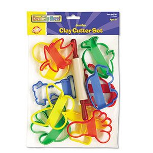 The Chenille Kraft Company 9780 Clay Cutter Set, Rolling Pin and 10 Cutters by THE CHENILLE KRAFT COMPANY