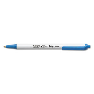 Clic Stic Ballpoint Retractable Pen, Blue Ink, 1mm, Medium, Dozen by BIC CORP.