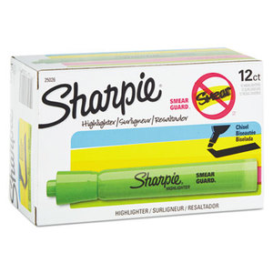 Sanford, L.P. 25026 Accent Tank Style Highlighter, Chisel Tip, Fluorescent Green, 12/Pk by SANFORD