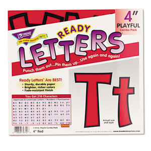 TREND ENTERPRISES, INC. T79742 Ready Letters Playful Combo Set, Red, 4"h, 216/Set by TREND ENTERPRISES, INC.