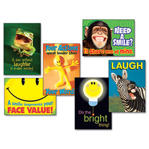 "Attitude & Smiles" ARGUS Poster Combo Pack, 6 Posters/Pack by TREND ENTERPRISES, INC.
