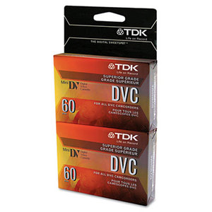 Superior Grade DVC Camcorder Videotape Cassette, 60 Minutes, 2/Pack by TDK ELECTRONICS