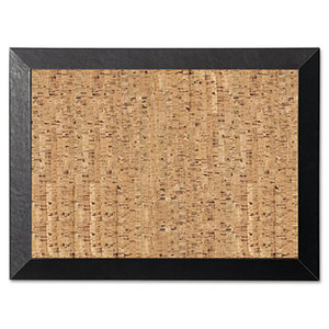 Bi-silque S.A SF0722581012 Natural Cork Bulletin Board, 36x24, Cork/Black by BI-SILQUE VISUAL COMMUNICATION PRODUCTS INC