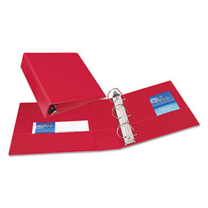 Avery 27204 Durable Binder with Slant Rings, 11 x 8 1/2, 3", Red by AVERY-DENNISON