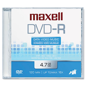 DVD-R Disc, 4.7GB, 16x by MAXELL CORP. OF AMERICA