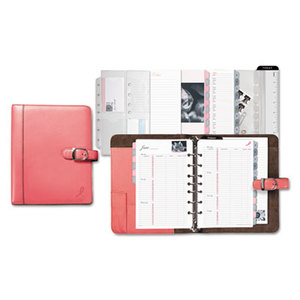 DAYTIMER'S INC. D48434 Pink Ribbon Loose-Leaf Organizer Starter Set, 5 1/2 x 8 1/2, Pink/White by DAYTIMER'S INC.