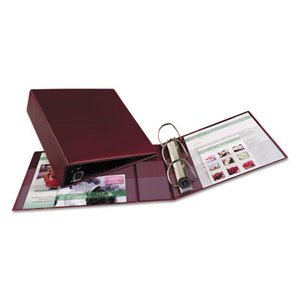 Avery 79363 Heavy-Duty Binder with One Touch EZD Rings, 11 x 8 1/2, 3" Capacity, Maroon by AVERY-DENNISON