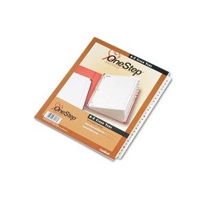 Traditional OneStep Index System, 26-Tab, A-Z, Letter, White, 26/Set by CARDINAL BRANDS INC.