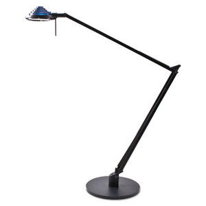 LEDU CORP. L460BK Concentrolite Halogen Desk Lamp, Tiered Shade, Weighted Base, 34" Reach, Black by LEDU CORP.