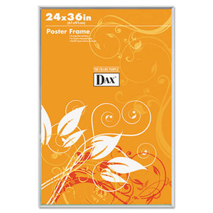 U-Channel Poster Frame, Contemporary Clear Plastic Window, 24 x 36, Clear Border by DAX MANUFACTURING INC.