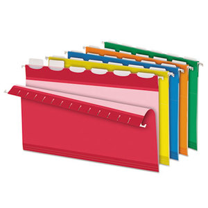 Cardinal Brands, Inc 42593 Colored Reinforced Hanging Folders, 1/6 Tab, Legal, Asst, 25/Box by ESSELTE PENDAFLEX CORP.