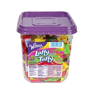 Wonka Assorted Flavor Laffy Taffy, 3.08lb, 145 Wrapped Pieces/Tub by NESTLE