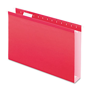 Cardinal Brands, Inc 4153X2RED Reinforced 2" Extra Capacity Hanging Folders, 1/5 Tab, Legal, Red, 25/Box by ESSELTE PENDAFLEX CORP.