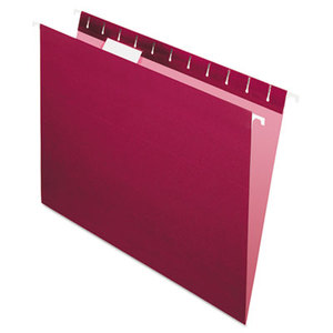 Cardinal Brands, Inc 81613 Essentials Colored Hanging Folders, 1/5 Tab, Letter, Burgundy, 25/Box by ESSELTE PENDAFLEX CORP.