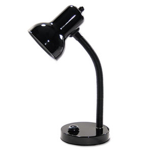 Incandescent Gooseneck Desk Lamp, 16" High, Black by LEDU CORP.