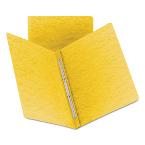 Side Opening PressGuard Report Cover, Prong Fastener, Letter, Yellow by SMEAD MANUFACTURING CO.