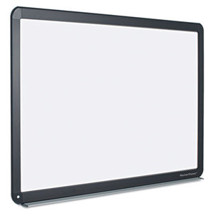 Interactive Magnetic Dry Erase Board, 70 x 52 x 1 1/4, White/Black Frame by BI-SILQUE VISUAL COMMUNICATION PRODUCTS INC