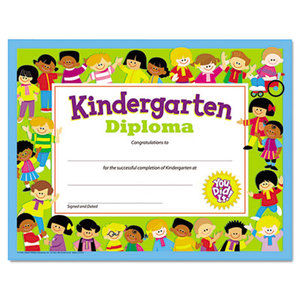 Colorful Classic Certificates, Kindergarten Diploma, 8 1/2 x 11, 30 per Pack by TREND ENTERPRISES, INC.