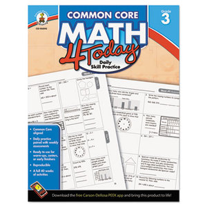 Common Core 4 Today Workbook, Math, Grade 3, 96 pages by CARSON-DELLOSA PUBLISHING