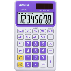 Casio Computer Co., Ltd SL-300VC-PL SL-300VC Basic Handheld Calculator (Purple)