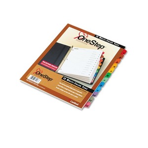 Cardinal Brands, Inc 61218 Traditional OneStep Index System, 12-Tab, 1-12, Letter, Multicolor, 12/Set by CARDINAL BRANDS INC.