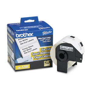 Brother Industries, Ltd DK-1209 Die-Cut Address Labels, 1.1" x 2.4", White, 800/Roll by BROTHER INTL. CORP.