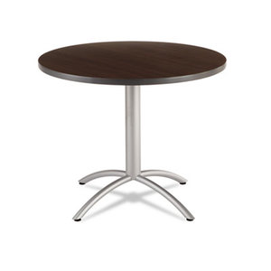 ICEBERG ENTERPRISES, LLC 65624 CafWorks Table, 36 dia x 30h, Walnut/Silver by ICEBERG ENTERPRISES