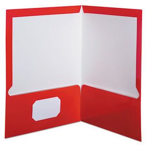 ESSELTE CORPORATION 51711 High Gloss Laminated Paperboard Folder, 100-Sheet Capacity, Red, 25/Box by ESSELTE PENDAFLEX CORP.