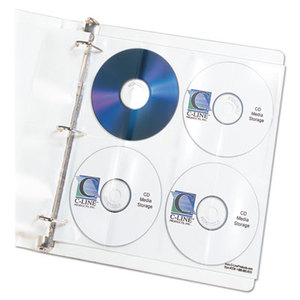 C-Line Products, Inc 61948 Deluxe CD Ring Binder Storage Pages, Standard, Stores 8 CDs, 5/PK by C-LINE PRODUCTS, INC