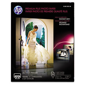 Hewlett-Packard CR671A Premium Plus Photo Paper, 80 lbs., Soft-Gloss, 8-1/2 x 11, 25 Sheets/Pack by HEWLETT PACKARD COMPANY