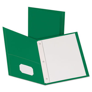 ESSELTE CORPORATION 57756 Twin-Pocket Folders with 3 Fasteners, Letter, 1/2" Capacity, Green, 25/Box by ESSELTE PENDAFLEX CORP.