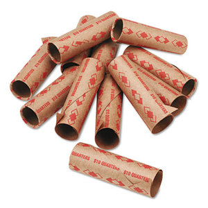 Preformed Tubular Coin Wrappers, Quarters, $10, 1000 Wrappers/Carton by PM COMPANY