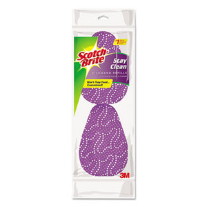 3M 483-Q-2-7 Stay Clean Dish Wand Refills, Purple, 3 1/2 x 4 2/5, 2/Pack by 3M/COMMERCIAL TAPE DIV.