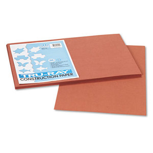 Tru-Ray Construction Paper, 76 lbs., 12 x 18, Warm Brown, 50 Sheets/Pack by PACON CORPORATION