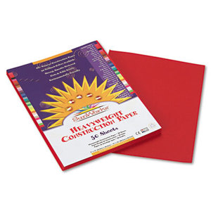 PACON CORPORATION 6103 Construction Paper, 58 lbs., 9 x 12, Red, 50 Sheets/Pack by PACON CORPORATION