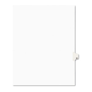 Avery 01042 Avery-Style Legal Side Tab Divider, Title: 42, Letter, White, 25/Pack by AVERY-DENNISON