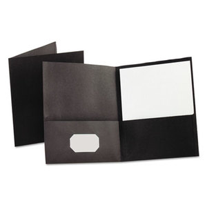 ESSELTE CORPORATION 57506 Twin-Pocket Folder, Embossed Leather Grain Paper, Black by ESSELTE PENDAFLEX CORP.