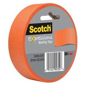 3M 3437ORG Expressions Masking Tape, .94" x 20 yds, Tangerine by 3M/COMMERCIAL TAPE DIV.