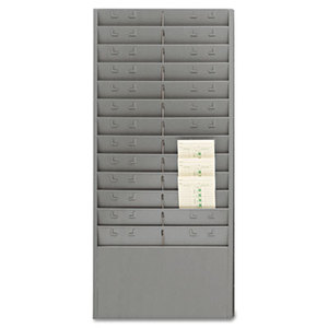 MMF INDUSTRIES 27012JTRGY Steel Time Card Rack with Adjustable Dividers, 6" Pockets by MMF INDUSTRIES