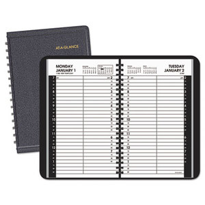 AT-A-GLANCE 70-800-05 Daily Appointment Book with 15-Minute Appointments, 4 7/8 x 8, White, 2016 by AT-A-GLANCE