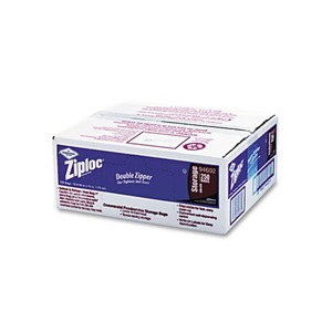 Diversey, Inc 94602 Double Zipper Bags, Plastic, 1gal, 1.75mil, Clear w/Write-On Panel, 250/Box by DIVERSEY