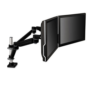3M MA260MB Easy-Adjust Dual Monitor Arm; 4 1/2 x 11 1/2, Black/Gray by 3M/COMMERCIAL TAPE DIV.